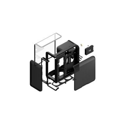 7. HYTE X50 Mid-Tower-Gehäuse, Farbe Schwarz
