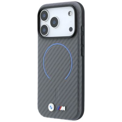 2. BMW M Ringl MagSafe Hülle mit Carbon-Print für iPhone 18 Pro / 17 Pro – Grau
