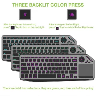 15. TECHLY DRAHTLOSE DUAL-BT/RF-TOUCH-TASTATUR