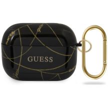 Guess GUACAPTPUCHBK AirPods Pro Hülle schwarz/schwarz Gold Chain Collection
