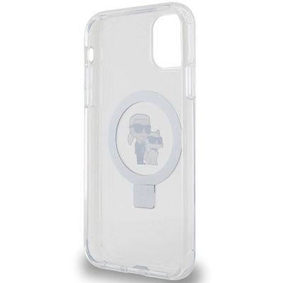 7. Karl Lagerfeld KLHMN61HMRSKCH iPhone 11 / Xr 6,1" weiß/weiß Hardcase Ringständer Karl&Choupette MagSafe