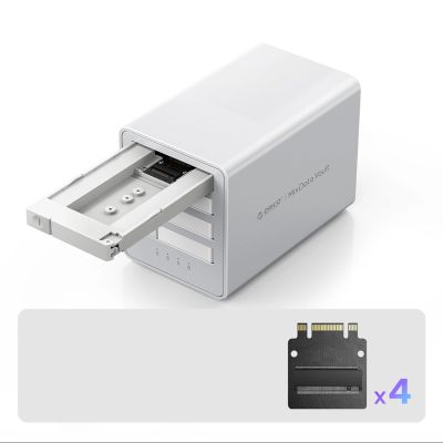 3. Orico 8848U4 DAS Series 4-Bay M.2 NVMe SSD-Festplattenarray – Weiß