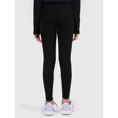 2. Mädchenleggings mit glänzendem Aufdruck 4F 4FJWAW26TTIGF313-20S