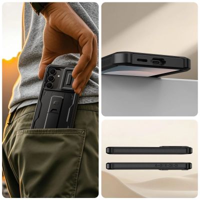 7. Tech-Protect Kevlar Cam+ Hülle für Samsung Galaxy S25 FE - Schwarz