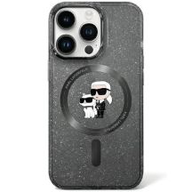 Karl Lagerfeld KLHMN61HGKCNOK iPhone 11 / Xr 6,1" schwarz/schwarzes Hardcase Karl&Choupette Glitter MagSafe