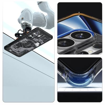 19. Spigen Ultra Hybrid Mag MagSafe Hülle für Samsung Galaxy S26 Ultra Zero One – Transparent Schwarz