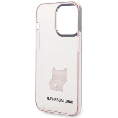 7. Karl Lagerfeld KLHCP14LCTTRI iPhone 14 Pro 6.1" Hardcase Pink / Pink Transparenter Choupette Body