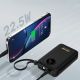 10. Dudao K14+ Powerbank 20000mAh 22,5W USB-C / USB-A / Integrierte Lightning und USB-C-Kabel - Schwarz