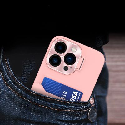 2. Leder Stand Case Hülle für iPhone 14 Cover Card Wallet mit Ständer Pink