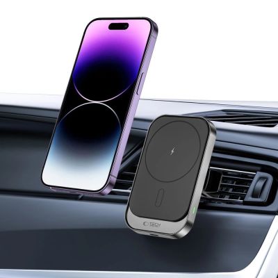 5. Tech-Protect CW19 Magnetische Auto-MagSafe-Halterung mit 15-W-Induktionsladegerät für Lüftungsschlitze – Schwarz