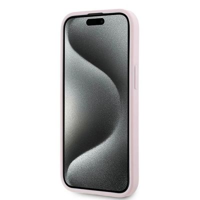 5. Karl Lagerfeld Diagonal Quilted Script Hülle für iPhone 15 / 14 / 13 – Rosa