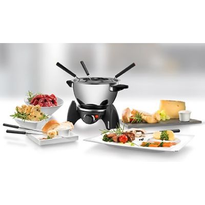 5. Elektrisches Fondue Unold 0,8 l, 6 Personen, Edelstahl