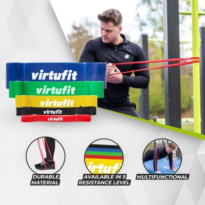 11. VIRTUFIT PRO FITNESS-GUMMIBAND POWER BAND MITTEL GELB