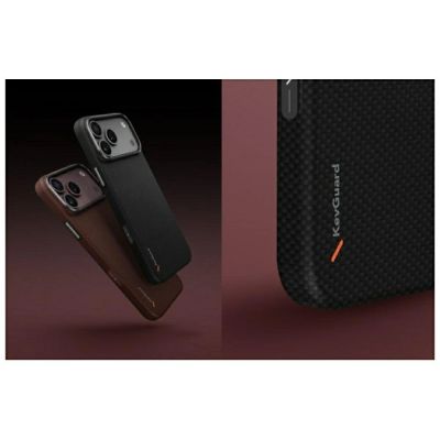 8. Uniq Keva EDGE Magclick Ladehülle für iPhone 18 Pro / 17 Pro – Schwarz