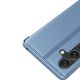 7. Clear View Case Hülle für Samsung Galaxy A24 4G Flip Cover blau