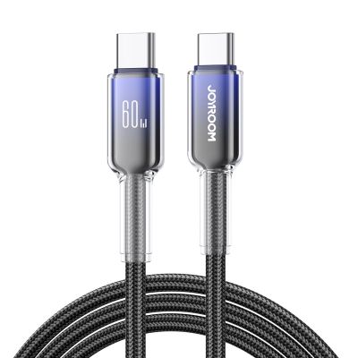 Joyroom S-A42 Crystal-Clear Series 60W USB-C – USB-C-Kabel 1,2 m – Schwarz