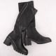 9. Damenstiefel mit Absatz und Plateau, warm gefüttert, schwarz, Vinceza 58332