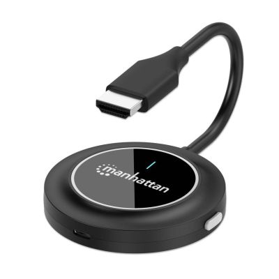 5. Manhattan 154468 AV Extender AV-Sender und -Empfänger, Schwarz