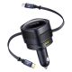 Baseus Enjoyment Max 90W Autoladegerät 2x USB-C + USB-C und Lightning Kabel - Schwarz