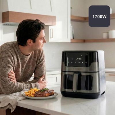 6. Black+Decker BXAF8001E 1700W fettfreie Fritteuse | 8 Jahre alt