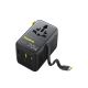 2. Baseus EnerCore CG11 70W 6-in-1 Reiseadapter mit einziehbarem USB-C-Kabel – Schwarz