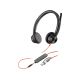 85. HP Poly Blackwire 3325 USB-C Stereo-Headset, Microsoft Teams-zertifiziert + 3,5-mm-Klinkenstecker + USB-C/A-Adapter