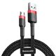 Baseus Cafule-Kabel CAMKLF-B91 USB-A / Micro-USB 2,4 A 1 m - Schwarz und Rot