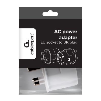 4. GEMBIRD AC-Adapter – UK auf EU-Schuko 13 A