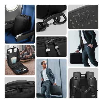 2. Wozinsky Premium 15,6'' Laptop-Rucksack/Tasche mit Riemen - Schwarz