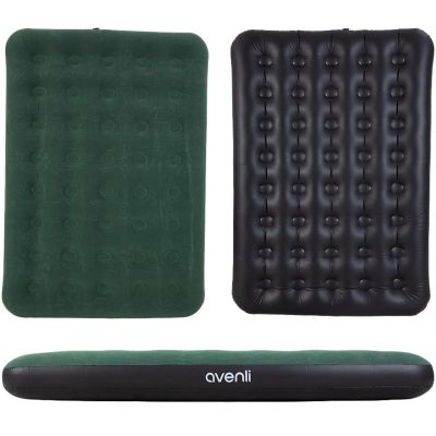 2. Beflockte Matratze für 2 Personen, Grün, 191 x 137 x 22 cm, 24644