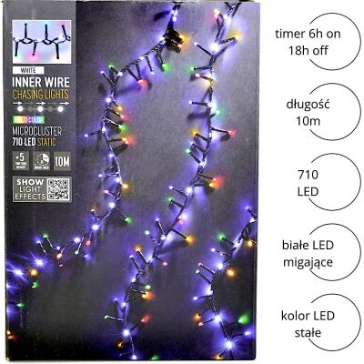 12. Weihnachtsbaumbeleuchtung, 710 LEDs, mehrfarbig/weiß