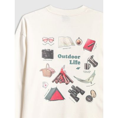9. Damen Langarmshirt mit Print, regulär, Größe 4F 4FRSS26TSWSF2834-11S