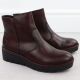 10. Braune Keilstiefeletten aus Leder für Damen, Rieker X9165-27