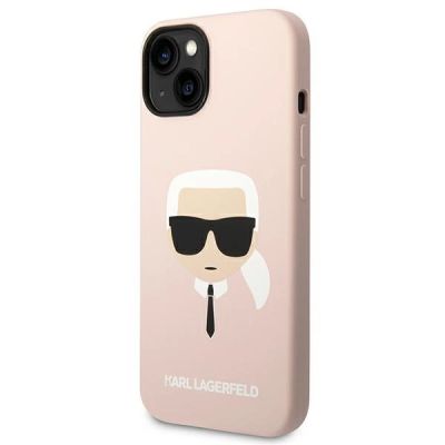 2. Karl Lagerfeld Silikon Karl's Head MagSafe Case für iPhone 14 Plus - Hellrosa