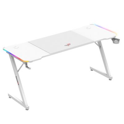 4. Huzaro Hero 4.8 Weißer RGB-Gaming-Schreibtisch