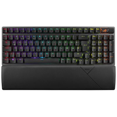 4. ASUS ROG Strix Scope II 96 Kabellose Gaming-Tastatur, USB + RF Wireless + Bluetooth, QWERTZ, Deutsch, Schwarz