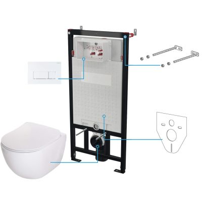 6-in-1 Unterputz-WC-Set