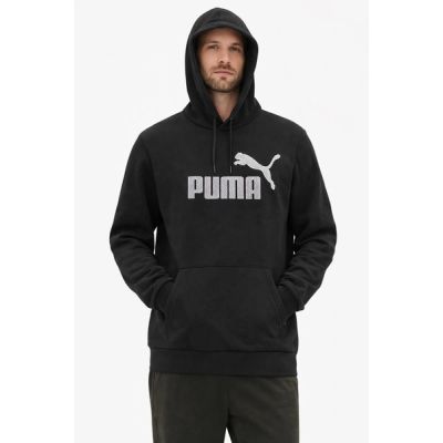 2. Puma Herren-Sporthoodie aus schwarzer, modischer Baumwolle mit Känguru-Muster