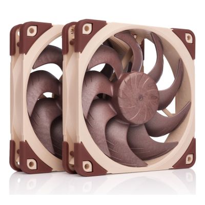 Noctua NF-A12X25 G2 PWM SX2-PP Computer-Kühlsystem Gehäuselüfter 12 cm Beige 2 Stück.