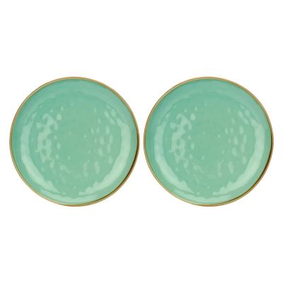 Set mit 2 runden Concerto Verde Acqua-Platten – Minze, 32 cm