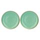 Set mit 2 runden Concerto Verde Acqua-Platten – Minze, 32 cm
