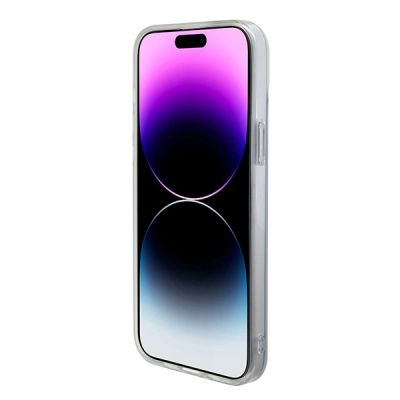 5. Guess IML Iridescent MagSafe Hülle für iPhone 15 Plus – Lila