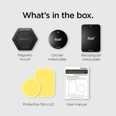 3. Spigen QS11 Telefonhalter für die Lüftungsöffnung im Auto, magnetisch – Schwarz