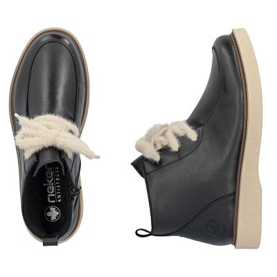 5. Schwarze Damen-Ankle-Boots aus Leder, Rieker 71100-00