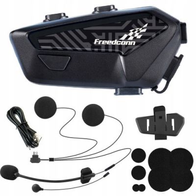 2. FreedConn F1 Plus V2 EU BT 5.4+EDR Motorrad-Intercom, Reichweite bis zu 500 m, spricht Polnisch
