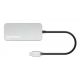 3. MANHATTAN 8-in-1 USB-C Dockingstation mit USB 3.2 Gen 1 Power Delivery, Typ-C Stecker auf HDMI Buchse, drei USB-A Anschlüssen, Gigabit RJ45 Anschluss, USB-C Power Delivery Anschluss, SD/MicroSD Kartenleser, Aluminium, Space Grau (13061)