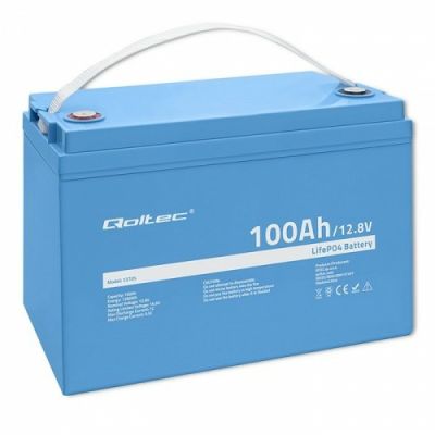 Qoltec 53705 Lithium-Eisenphosphat (LiFePO4) Autobatterie 100 Ah 12,8 V 100 A
