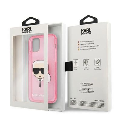8. Karl Lagerfeld Glitzer Karl's Head Case für iPhone 13 mini - Pink