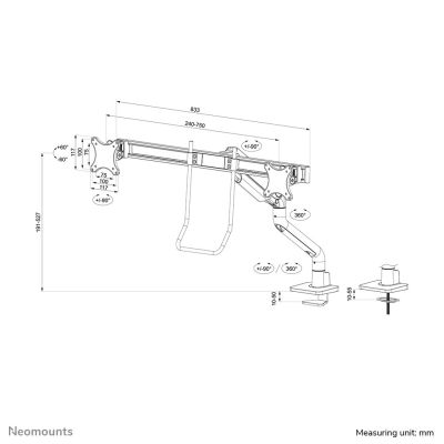 19. Neomounts DS75S-950WH2 Monitorhalterung/Ständer für 81,3 cm (32") Monitore, Schreibtisch, Weiß