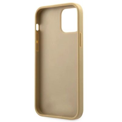 6. Guess GUHCP12SPUVQTMLBE iPhone 12 mini 5,4" Gold/Gold Hardcase V-Quilted Collection